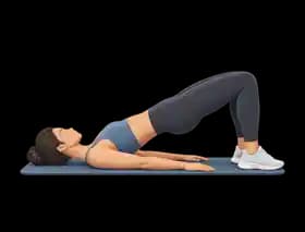 Glute bridges exercise demonstration